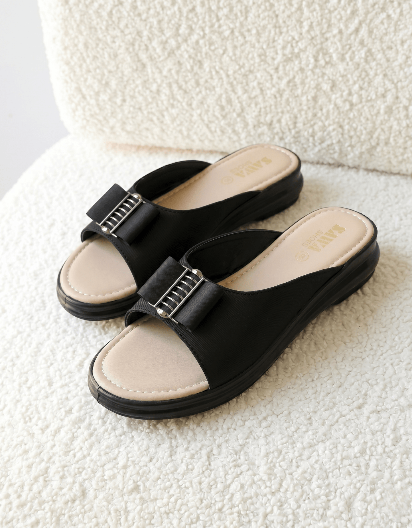 Slippers Women Black 630 BK - Sawa.pkWomen footwear shoes affordable