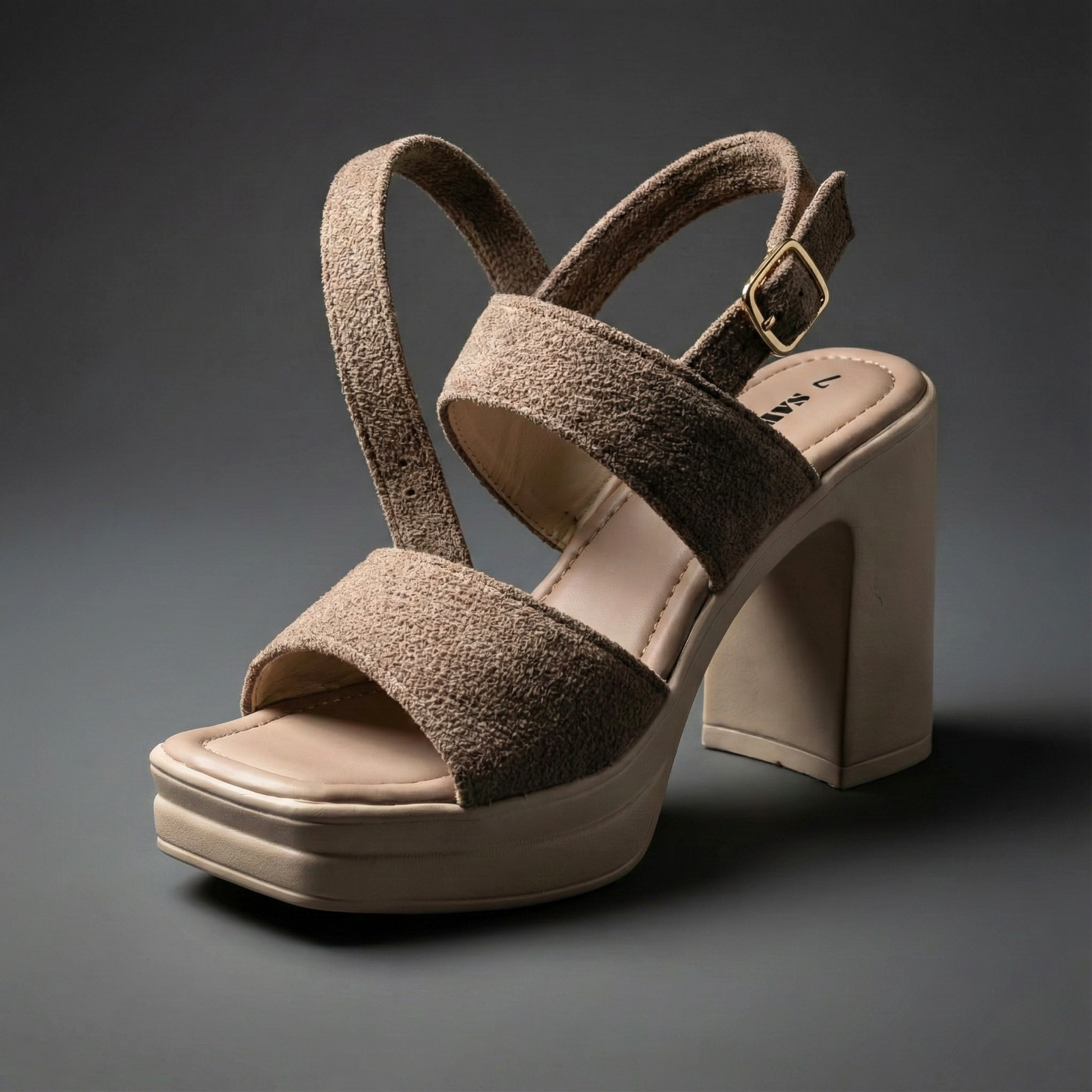 TAUPE PLATFORM SANDALS 758 BR
