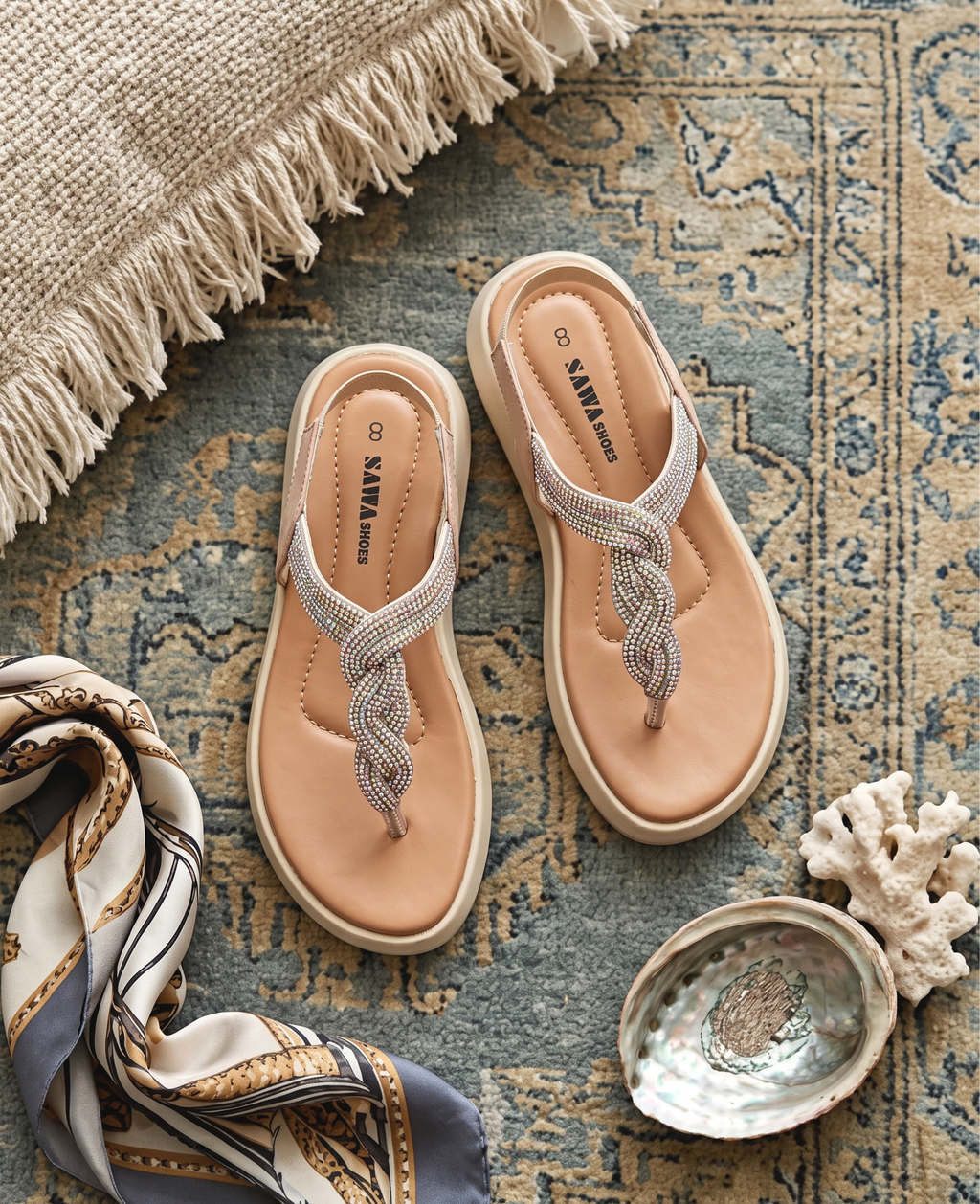 Ergo-Chic Sparkling Sandals 437 G