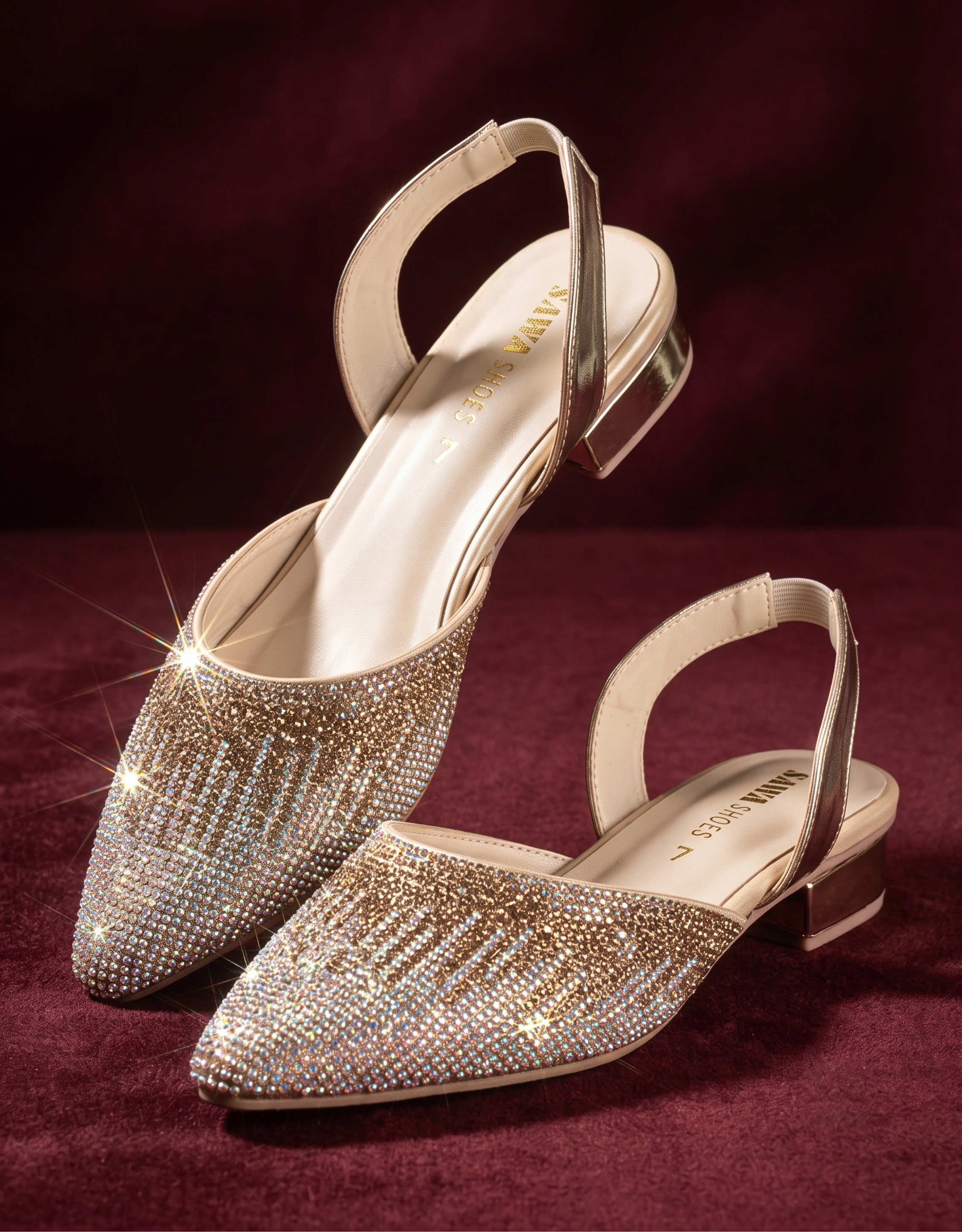 Golden Two-tone Pumps 534 G