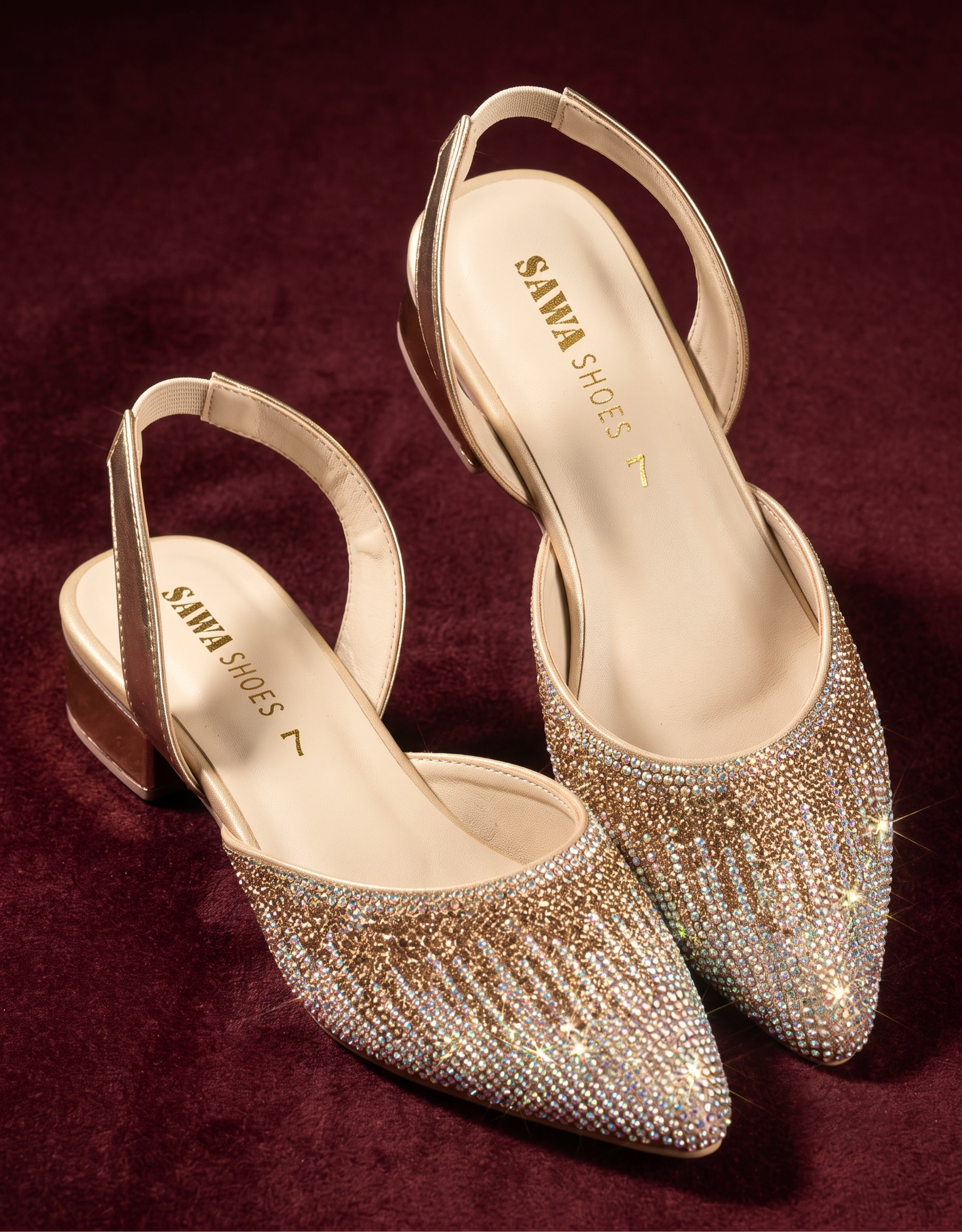 Golden Two-tone Pumps 534 G