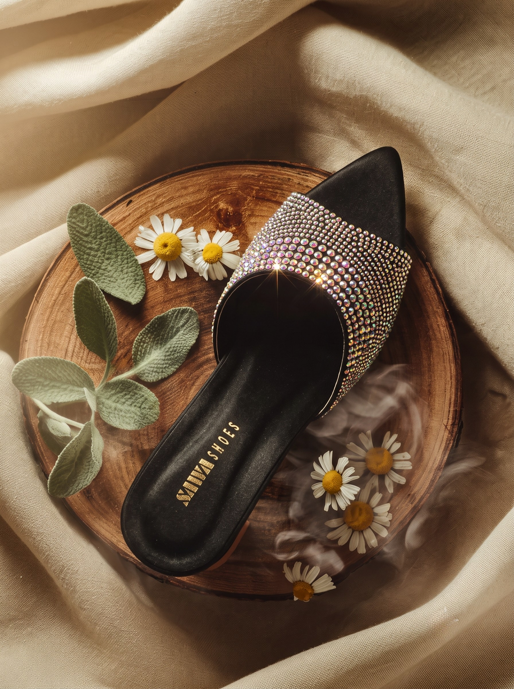 Onyx Shimmer Heeled Heels 503 BK
