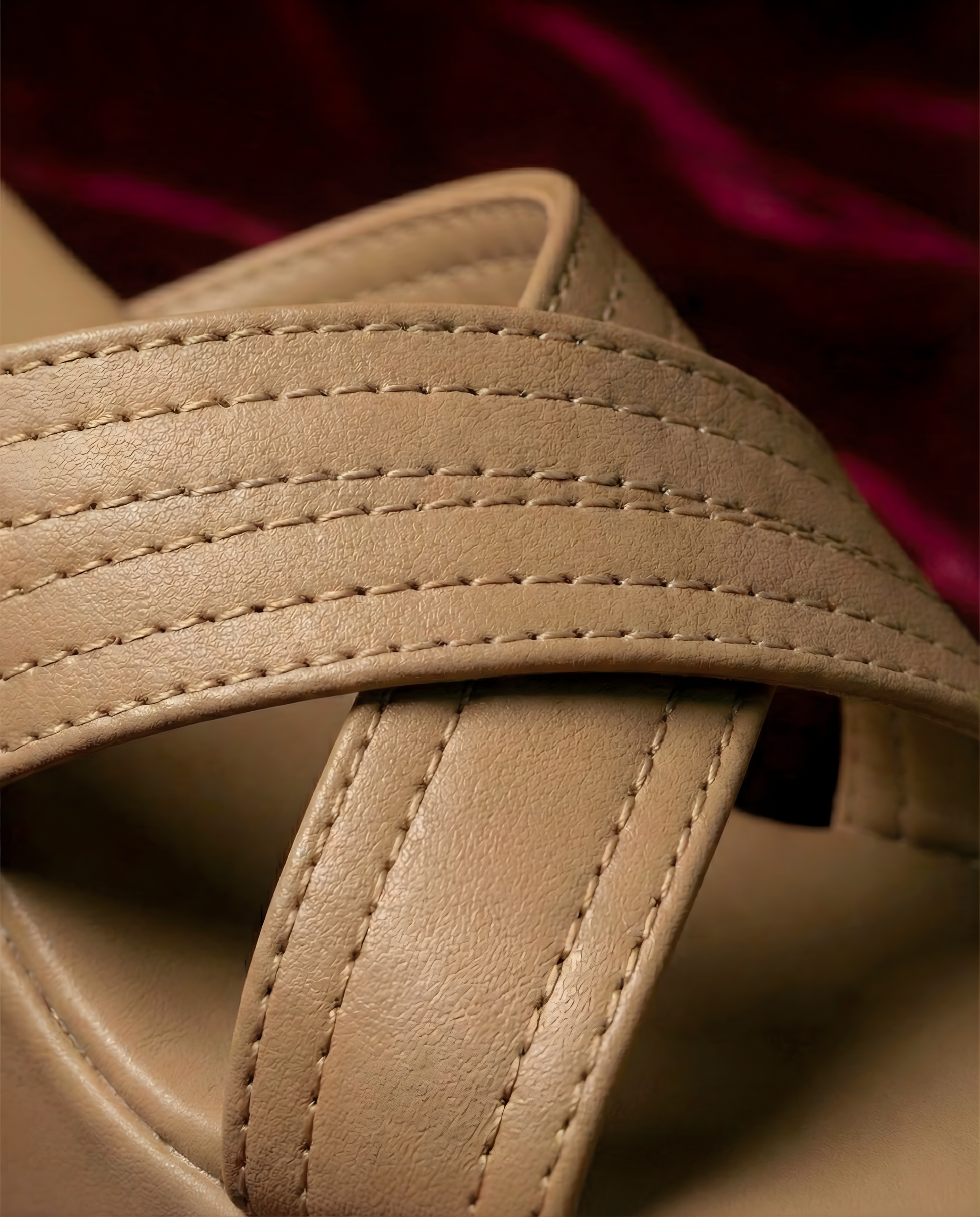 BEIGE WEDGE SANDALS 716 F