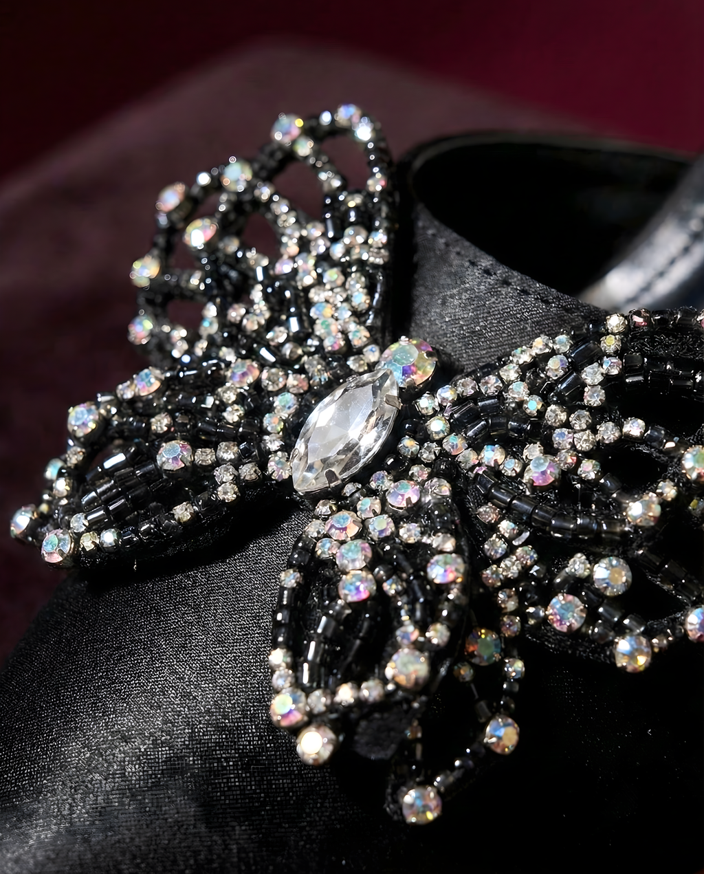 EMBELLISHED MULE HEELS 521 BK