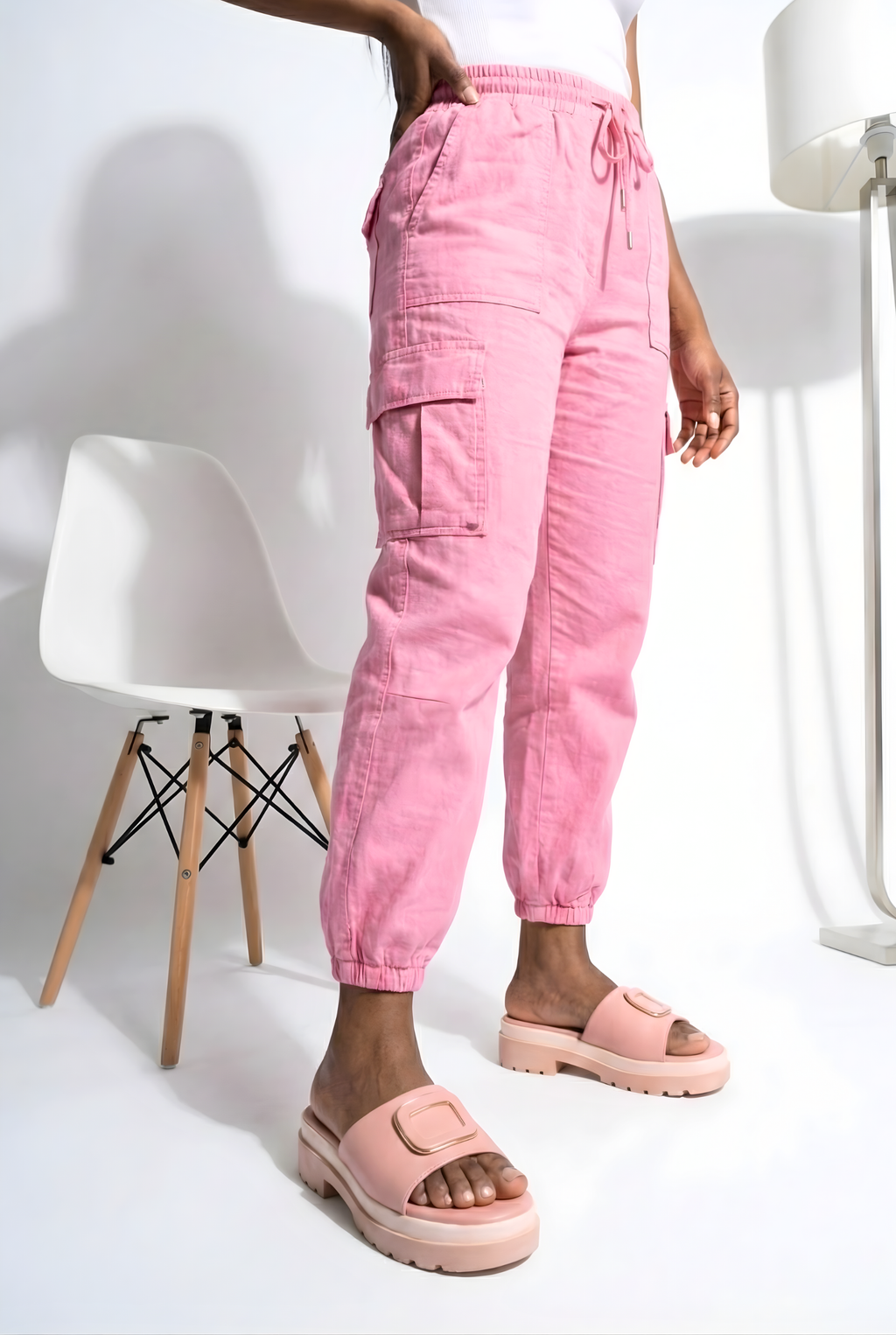 BLUSH CHUNKY SLIDES 736 PN