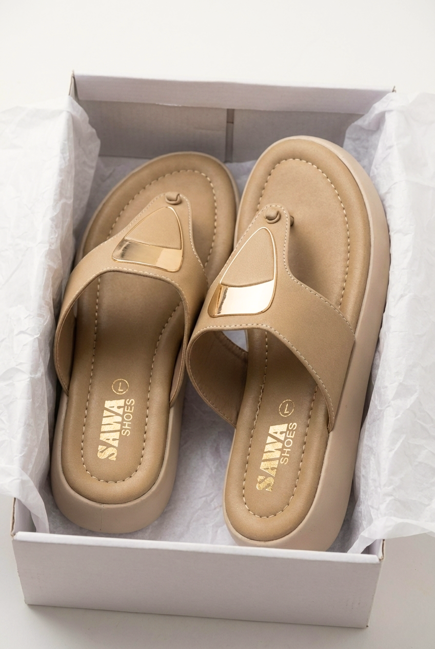 CREAM GOLD TOE-POST 417F