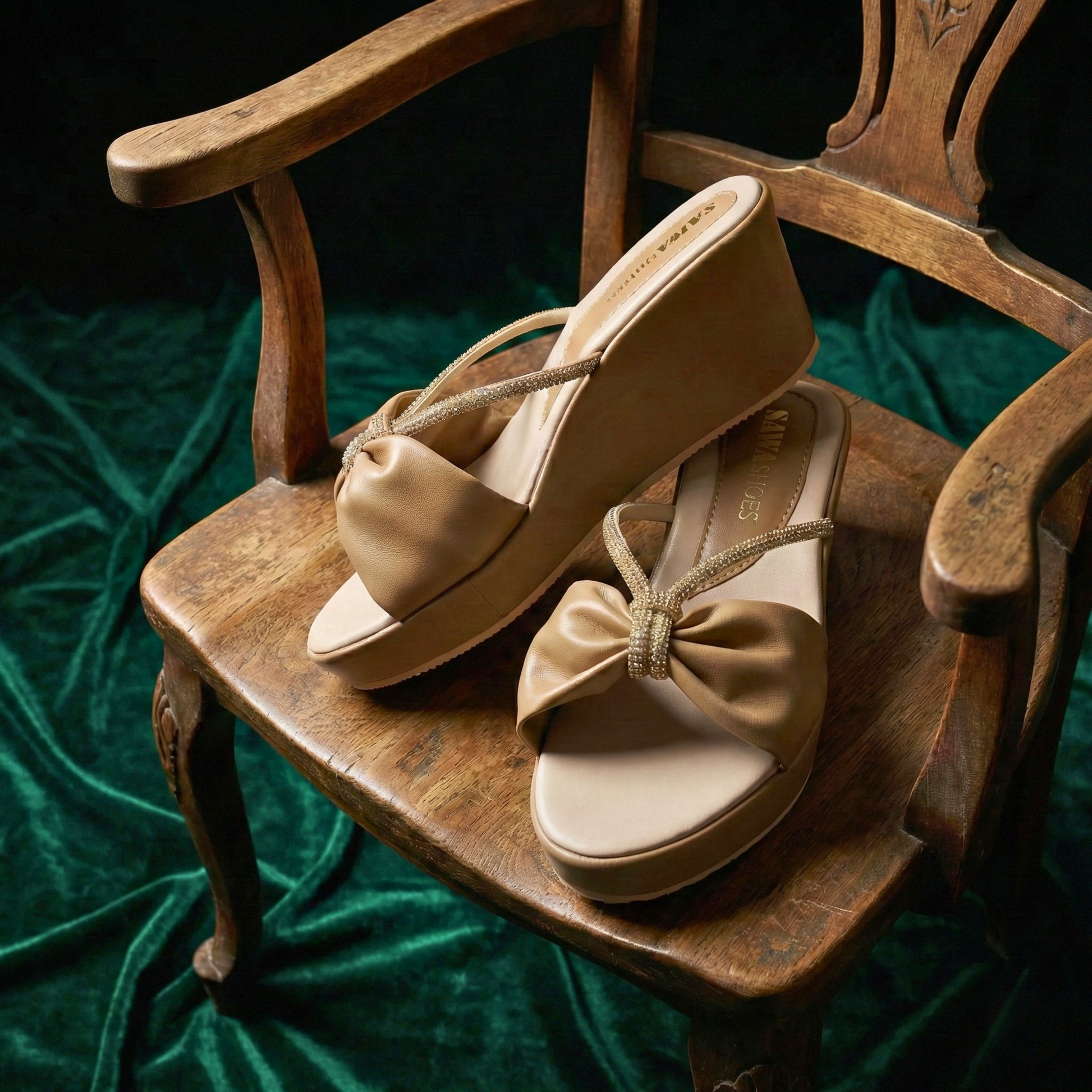 BROWN WEDGE SANDALS 706 BR