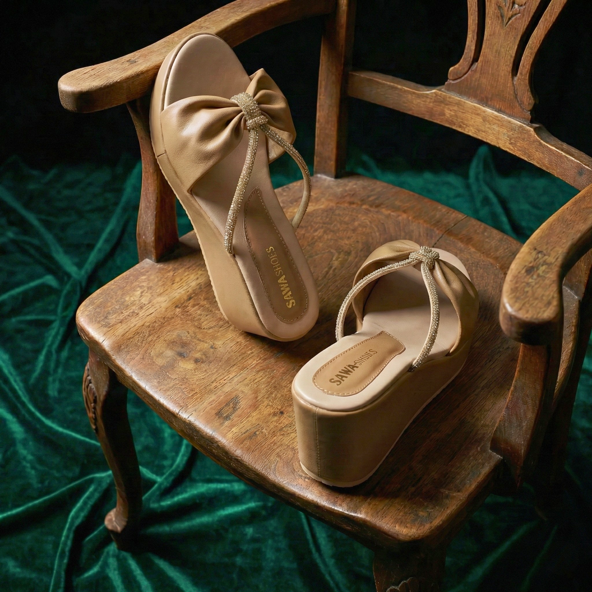 BROWN WEDGE SANDALS 706 BR