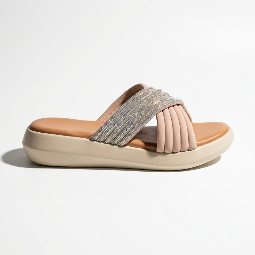 Shimmer & Strut Padded Slides 468 F
