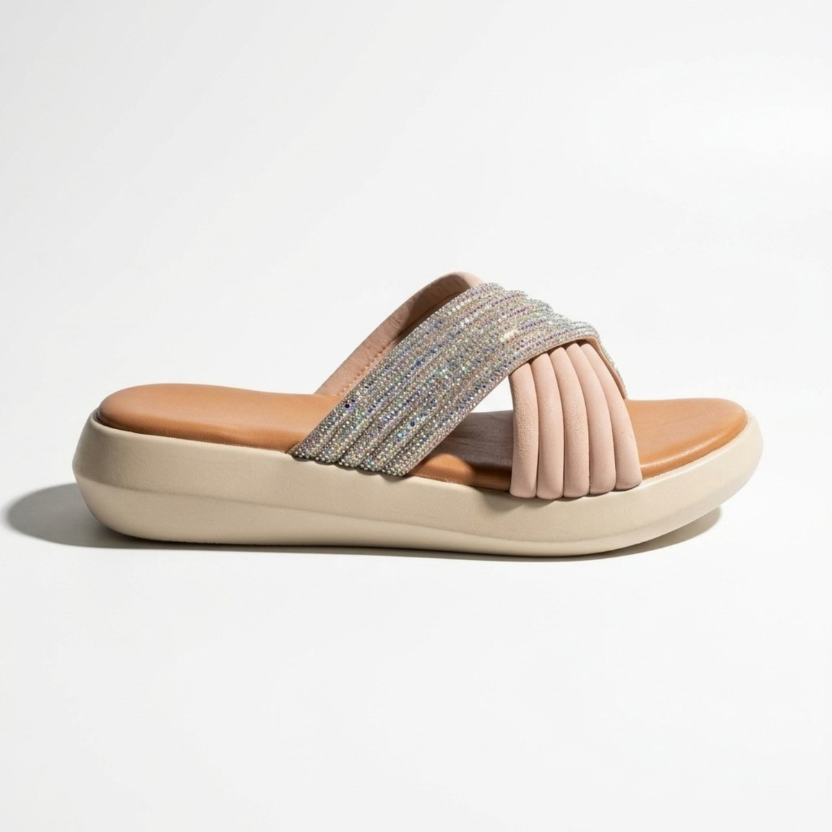 Shimmer & Strut Padded Slides 468 F