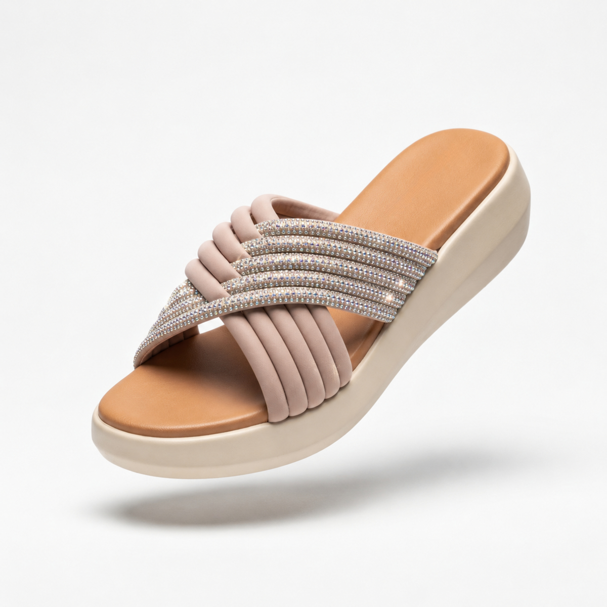 Shimmer & Strut Padded Slides 468 F