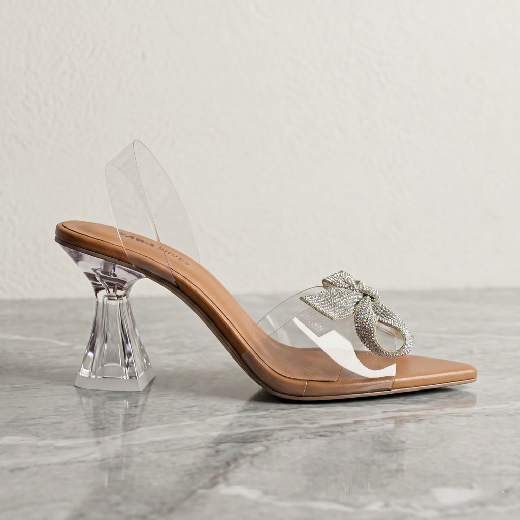 CRYSTAL BOW CINDRELLA SHOES 522 G