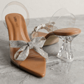 CRYSTAL BOW CINDRELLA SHOES 522 G - Sawa.pkWomen footwear shoes affordable