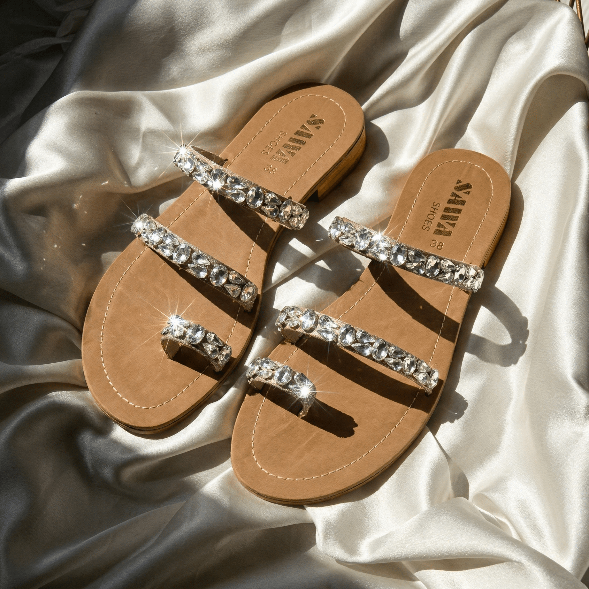 Midnight Onyx Gem Flats 322 BK - Sawa.pkWomen footwear shoes affordable