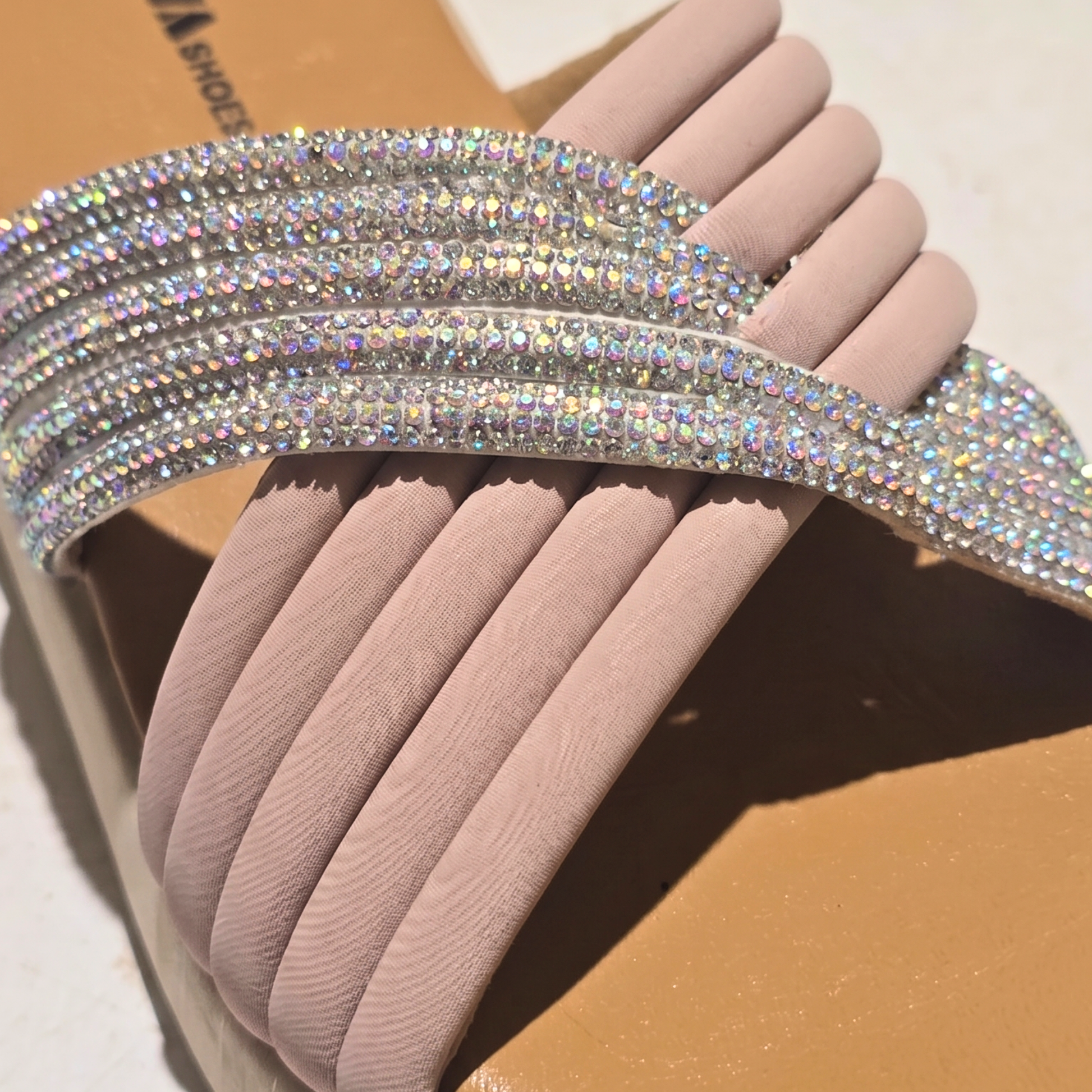 Shimmer & Strut Padded Slides 468 F