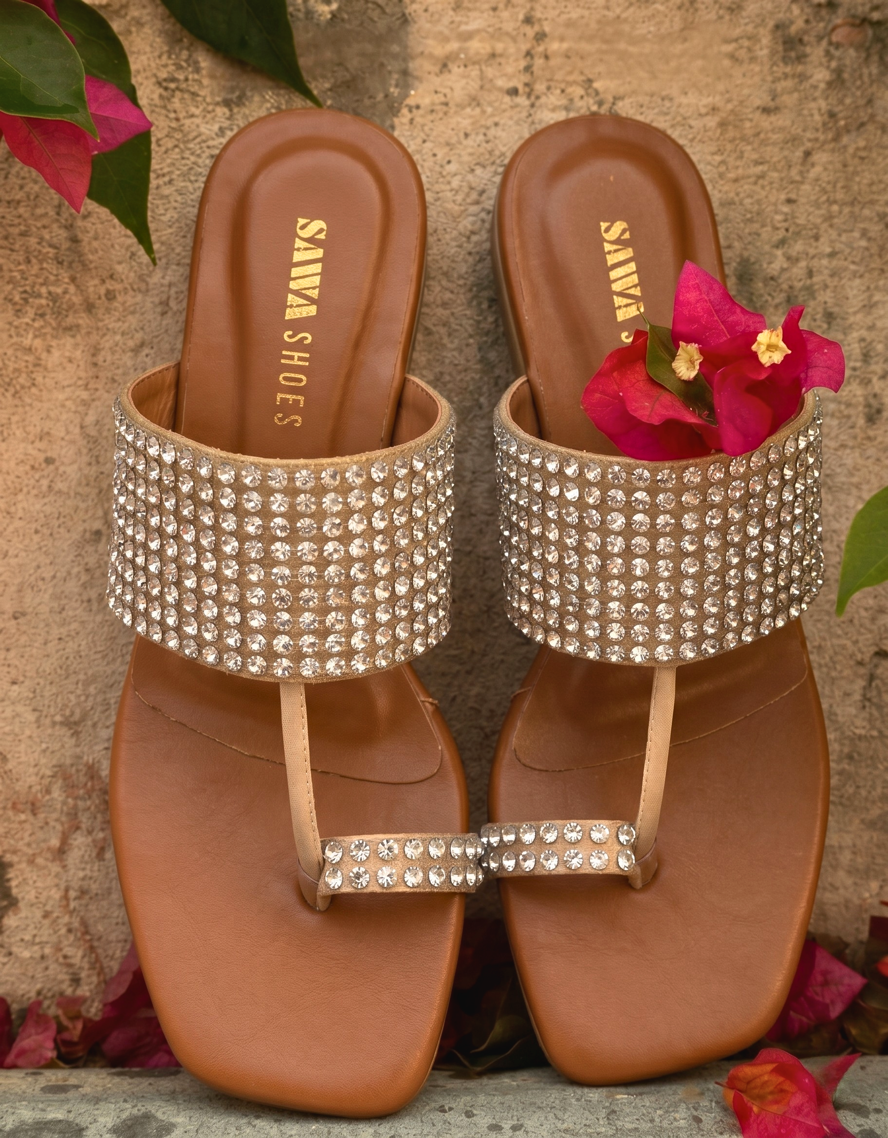 Sparkly Rhinestone Kolhapuri 301 BG