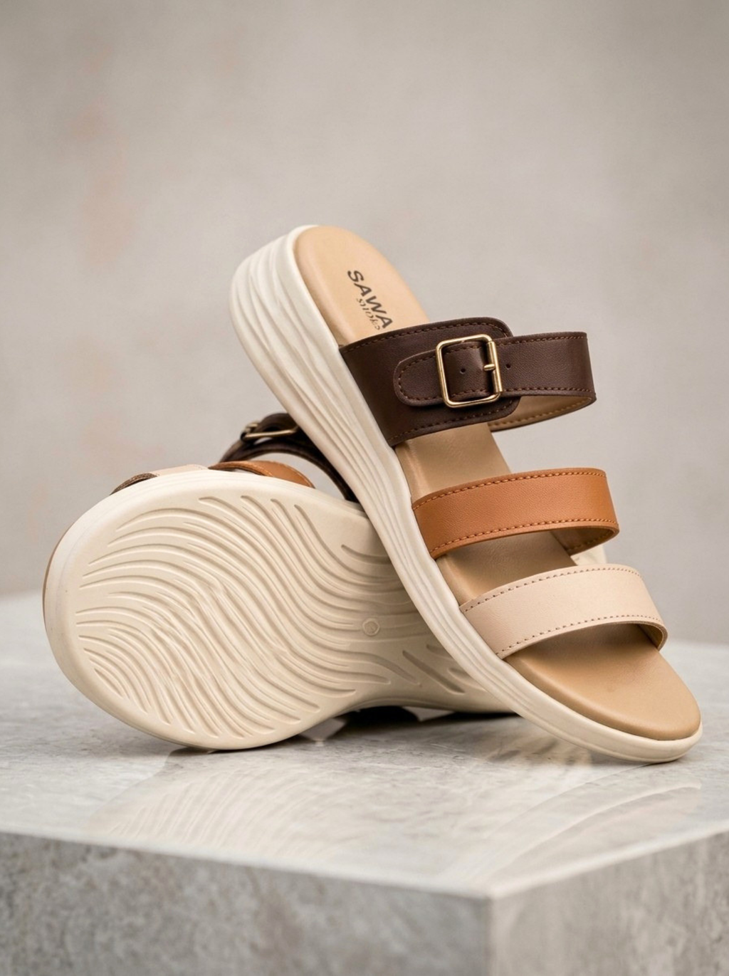 Tricolor Gradient Buckle Slides 402 ML