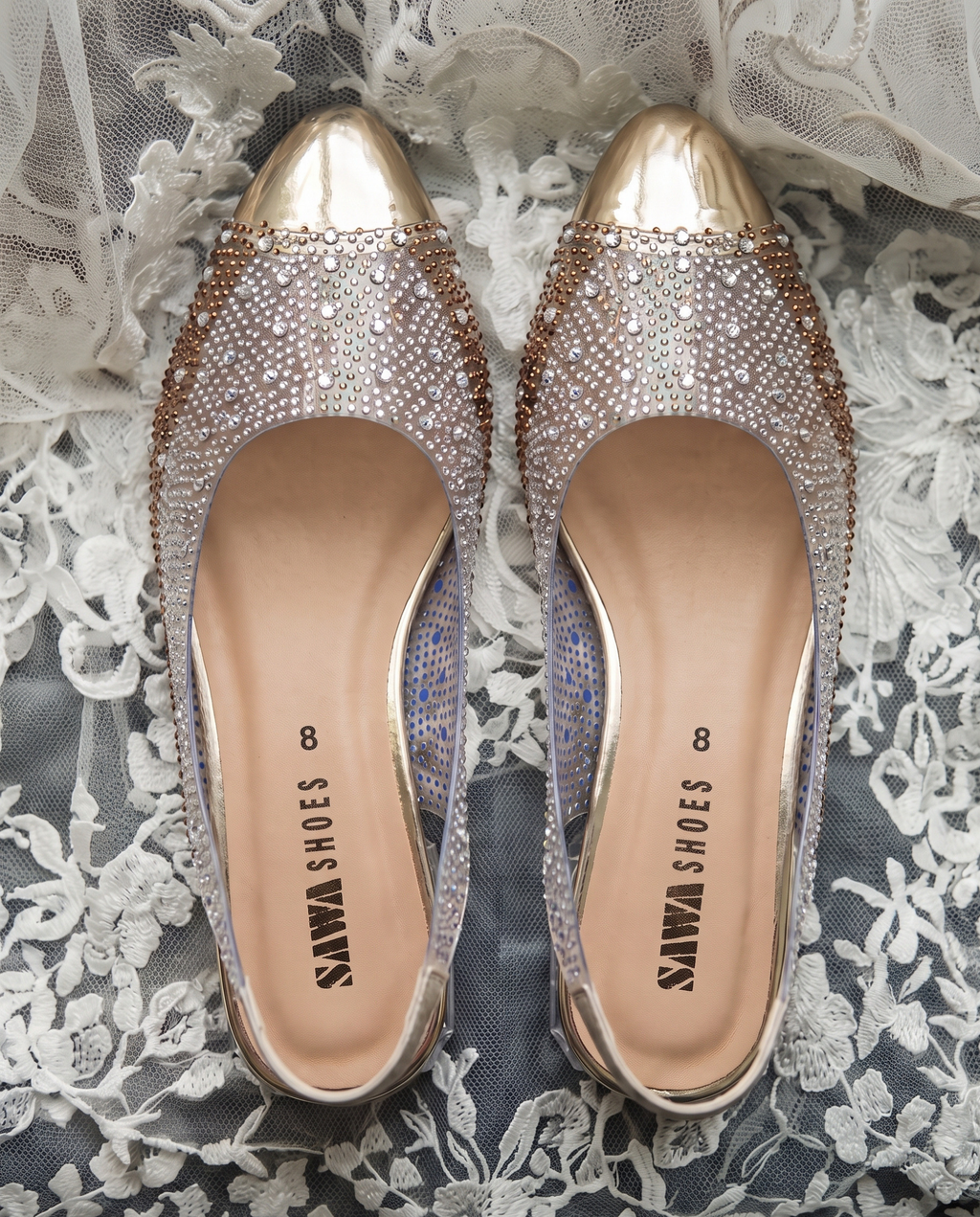 Sparkling Transparent Slingback Heels 644 S
