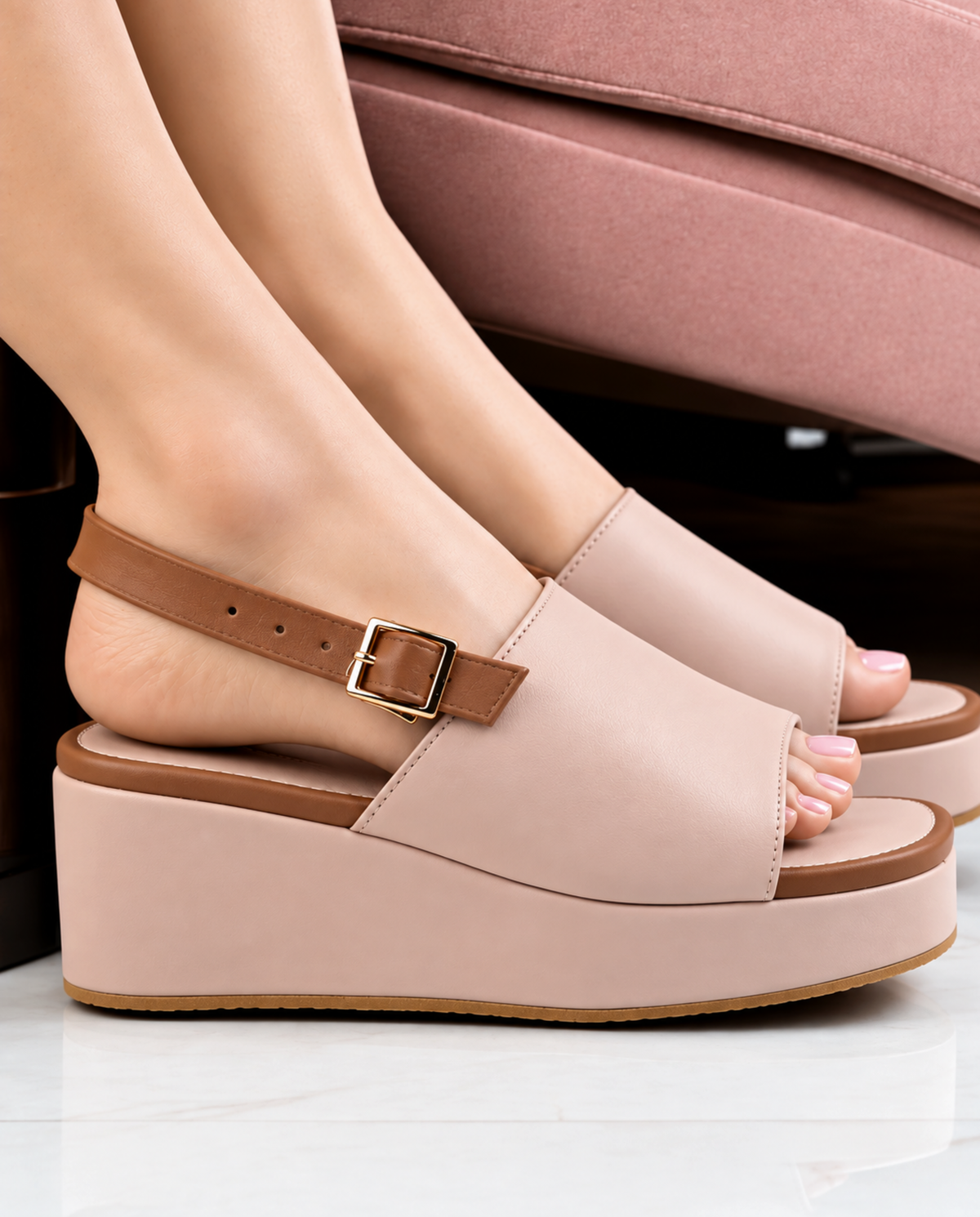 Nude Casual Wedges 422 F