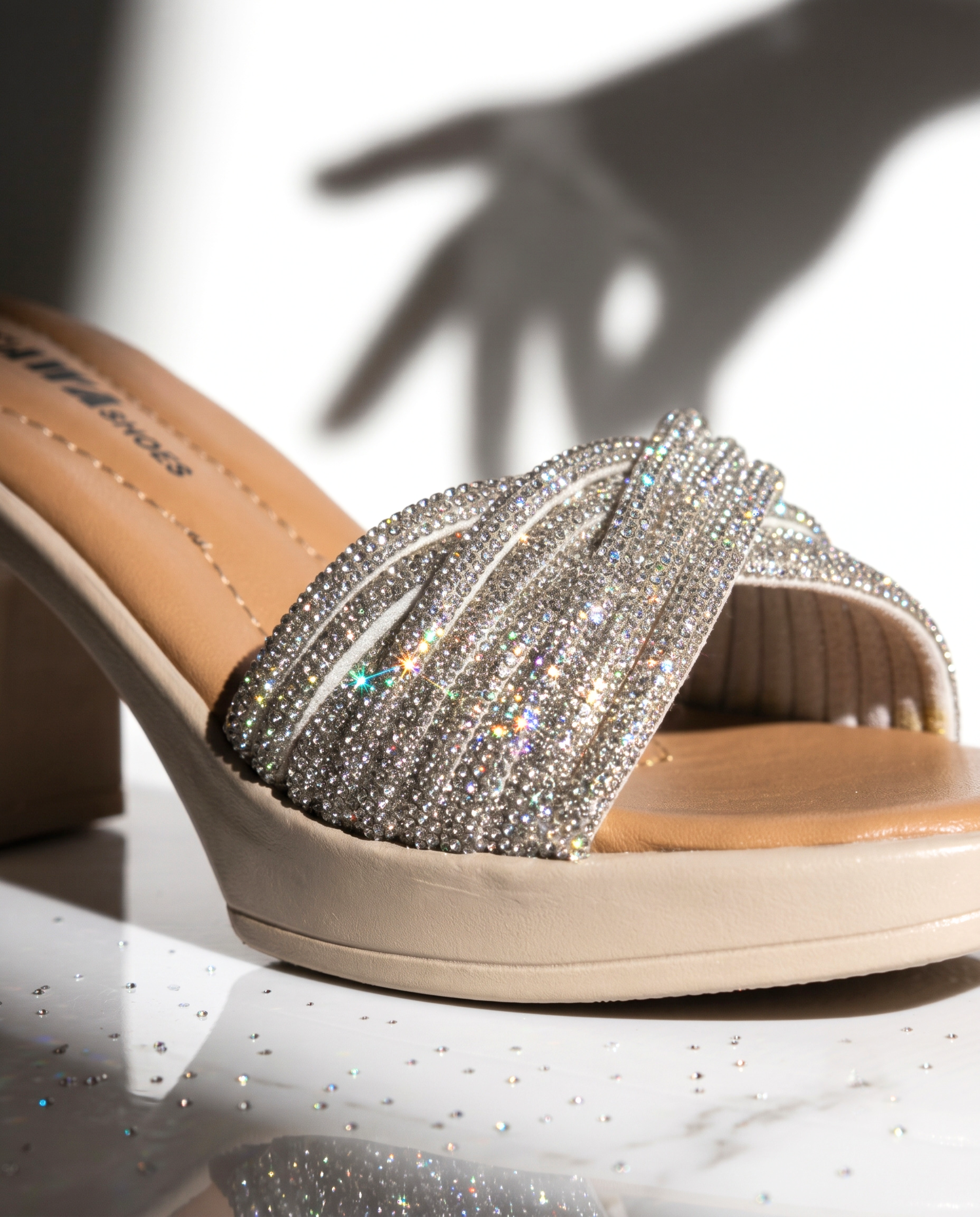 Sparkling Block Heels 747 S