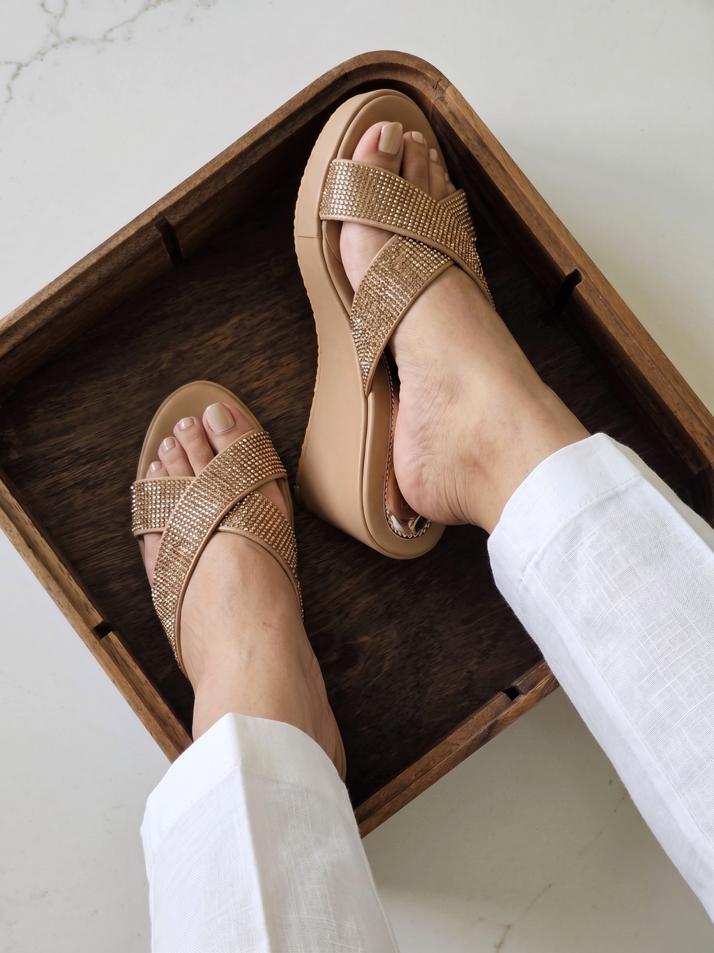 GOLDEN FANCY WEDGES 704 G