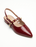 Studded Patent Slingback Heels 103 MR
