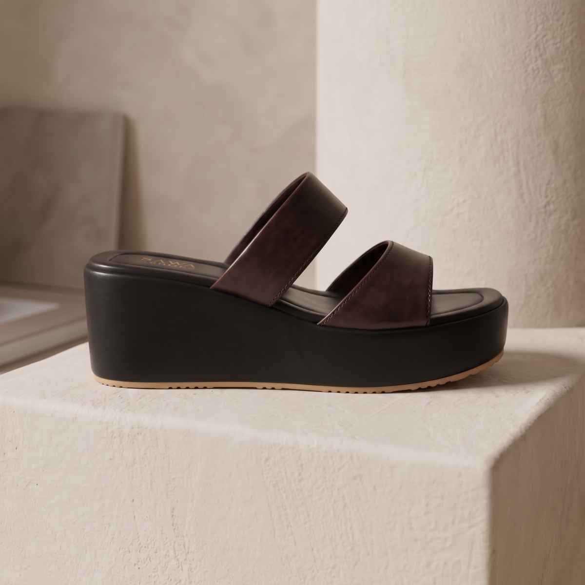 Dark Brown Platform Wedges W790