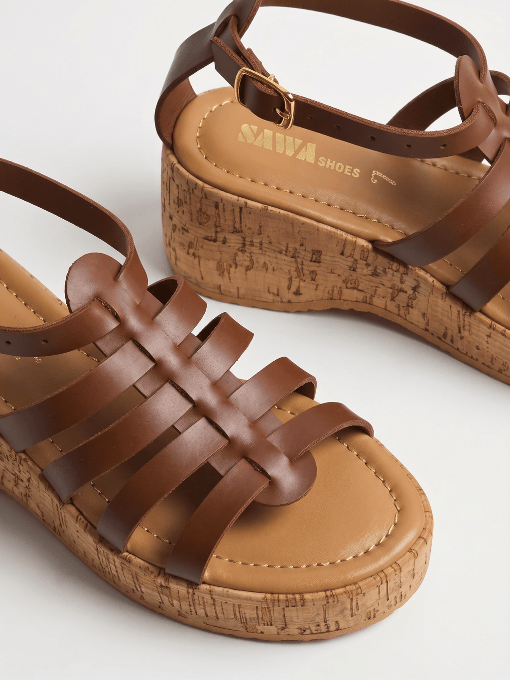 Strappy Cork Gladiator Platforms 748 BR - Sawa.pkWomen footwear shoes affordable