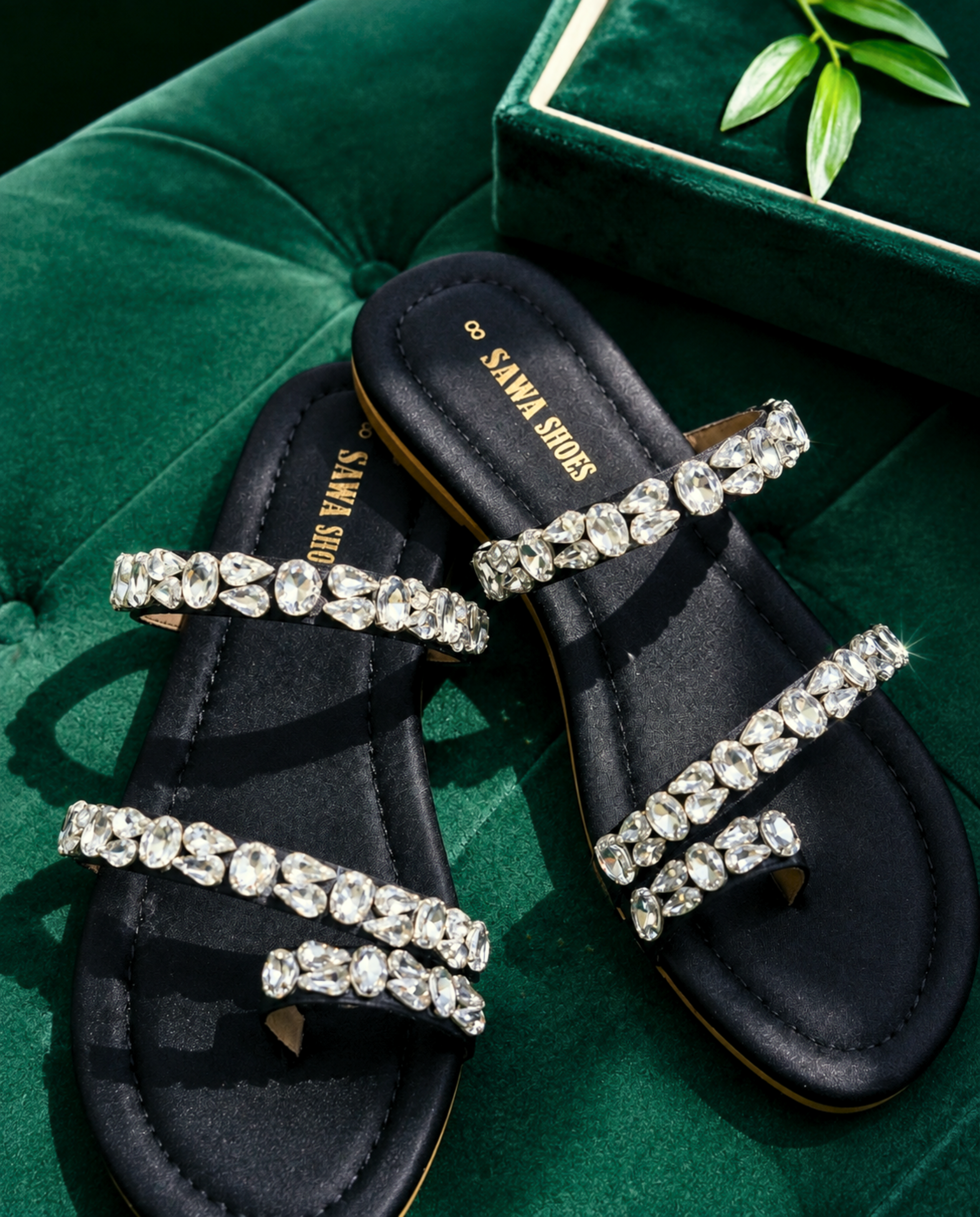 Midnight Onyx Gem Flats 322 BK