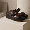 Dark Brown Platform Wedges W790