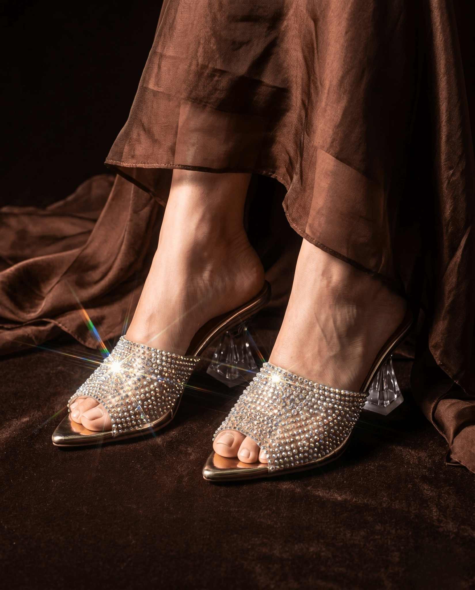 FORMAL TRANSPARENT HEELS 533 G - Sawa.pkWomen footwear shoes affordable