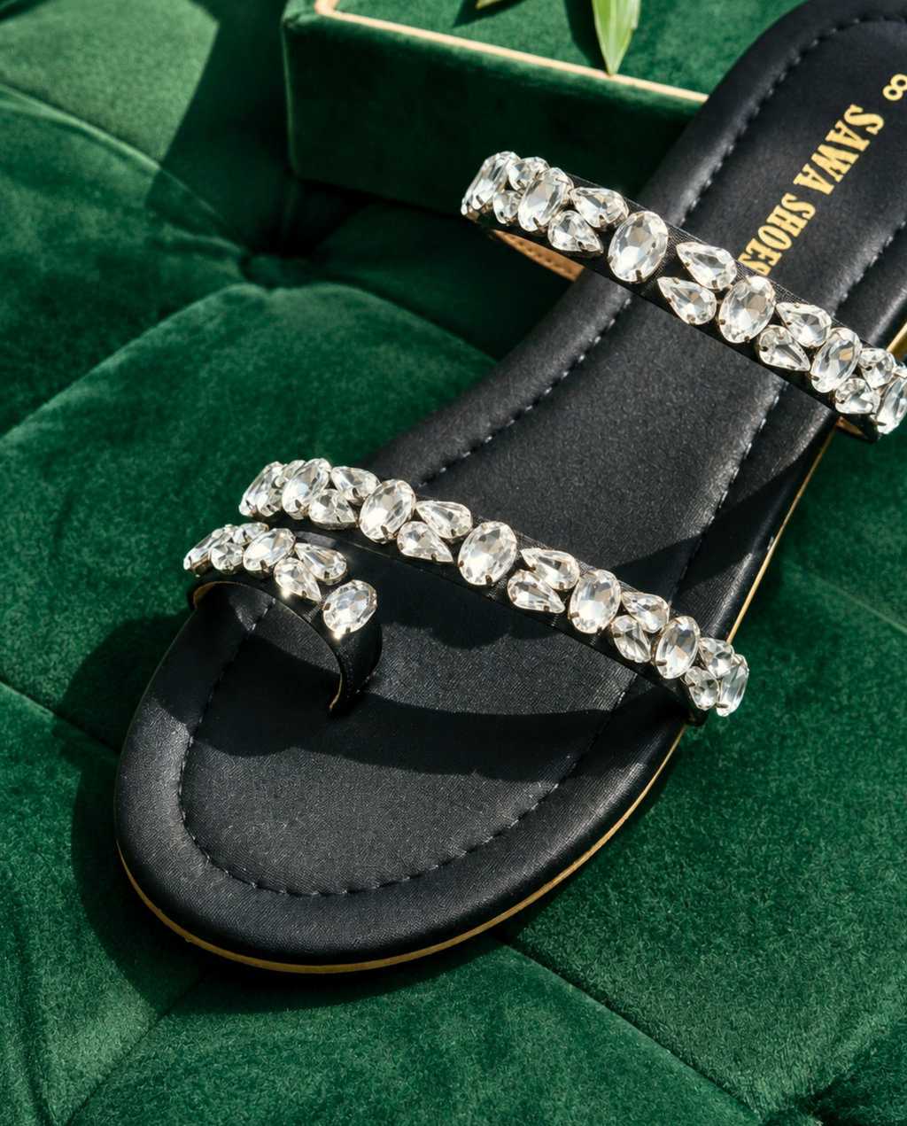 Midnight Onyx Gem Flats 322 BK