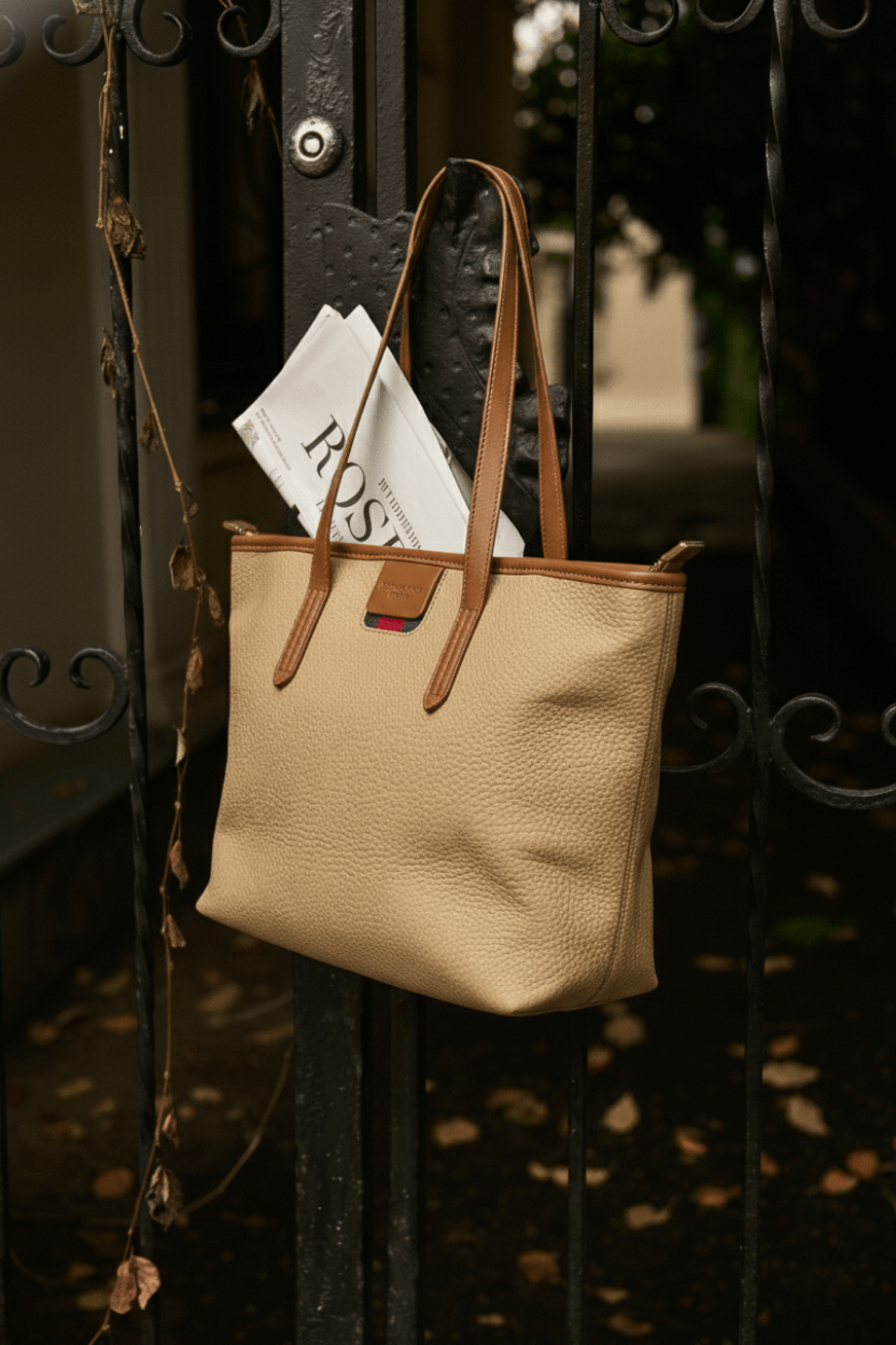 Oxford Premium Leather Tote Bag 8055 BR - Sawa.pkWomen footwear shoes affordable