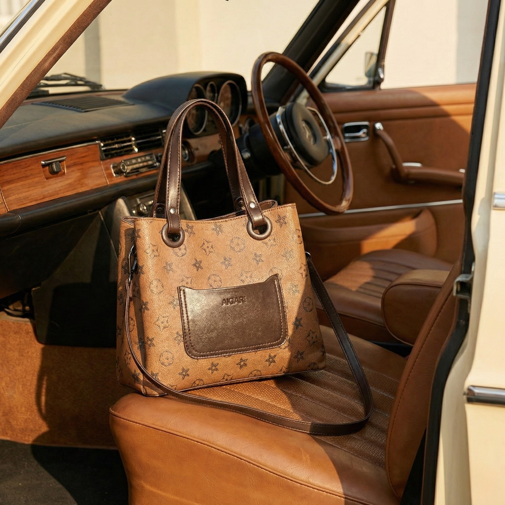 Vintage Monogram Satchel Tote 8268 BR