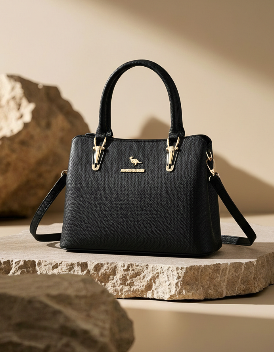 Executive Pebbled Leather Satchel 967 BK