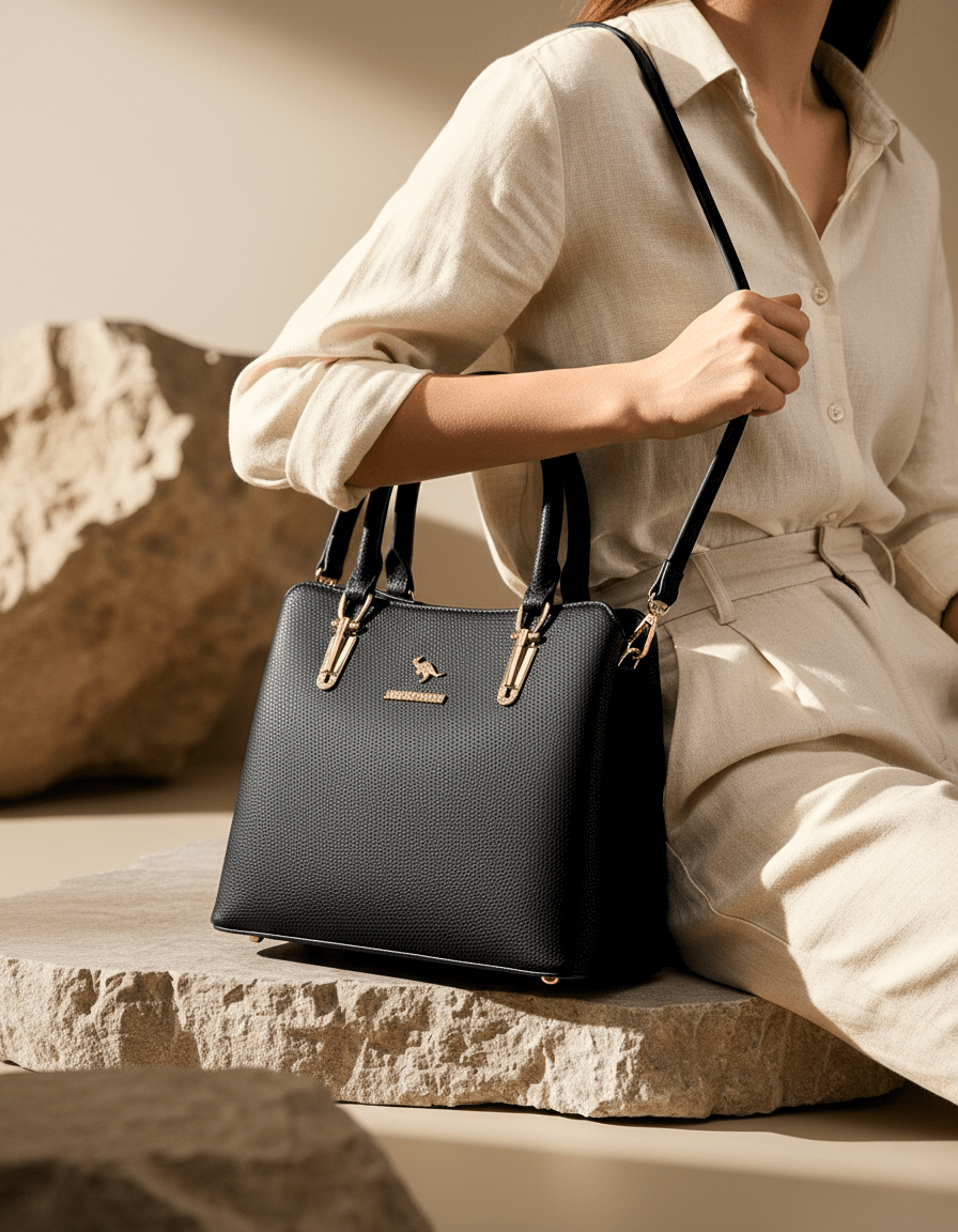 Executive Pebbled Leather Satchel 967 BK - Sawa.pkWomen footwear shoes affordable
