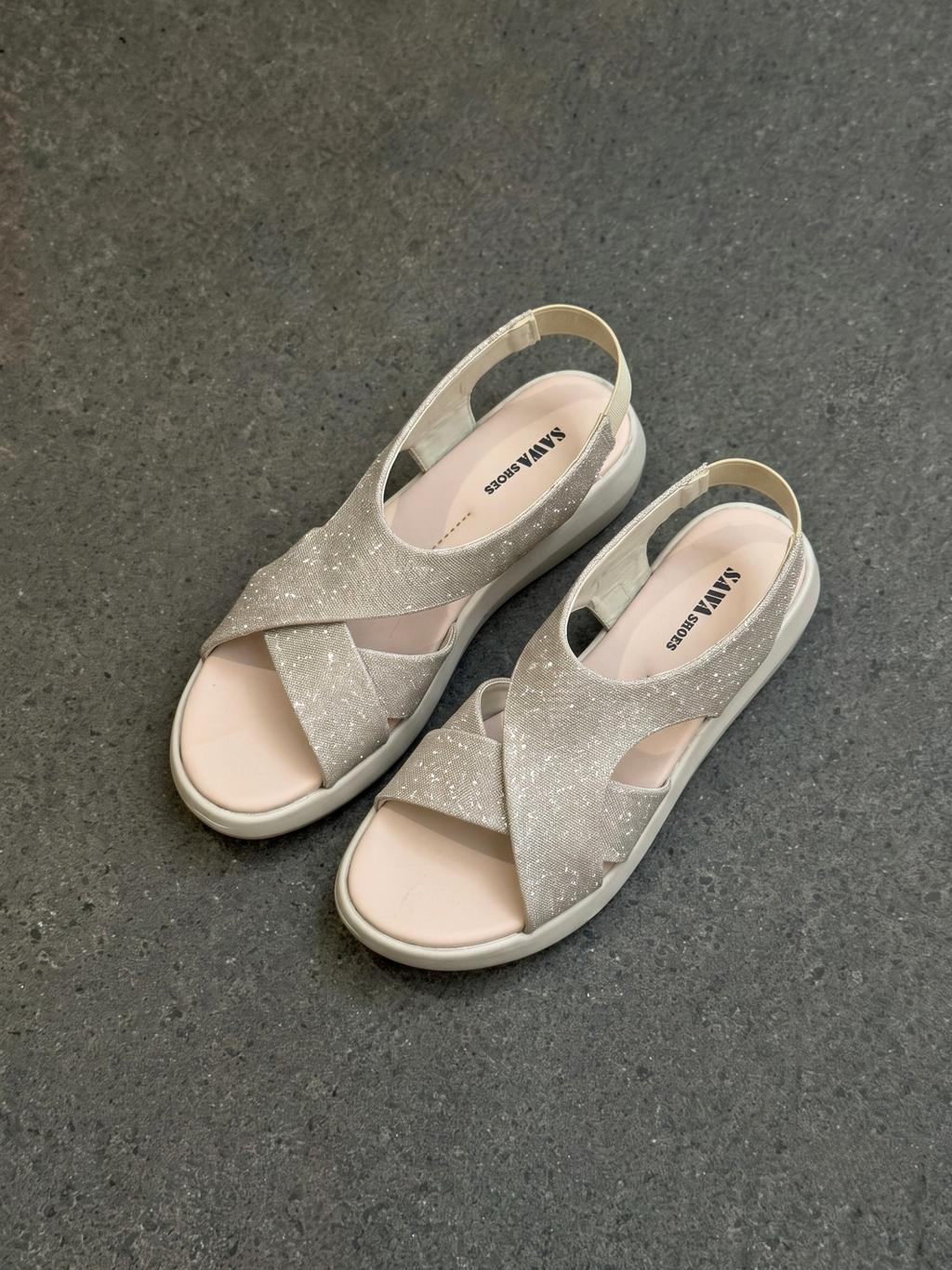 Champagne Sparkle Comfort Sandals 400 F