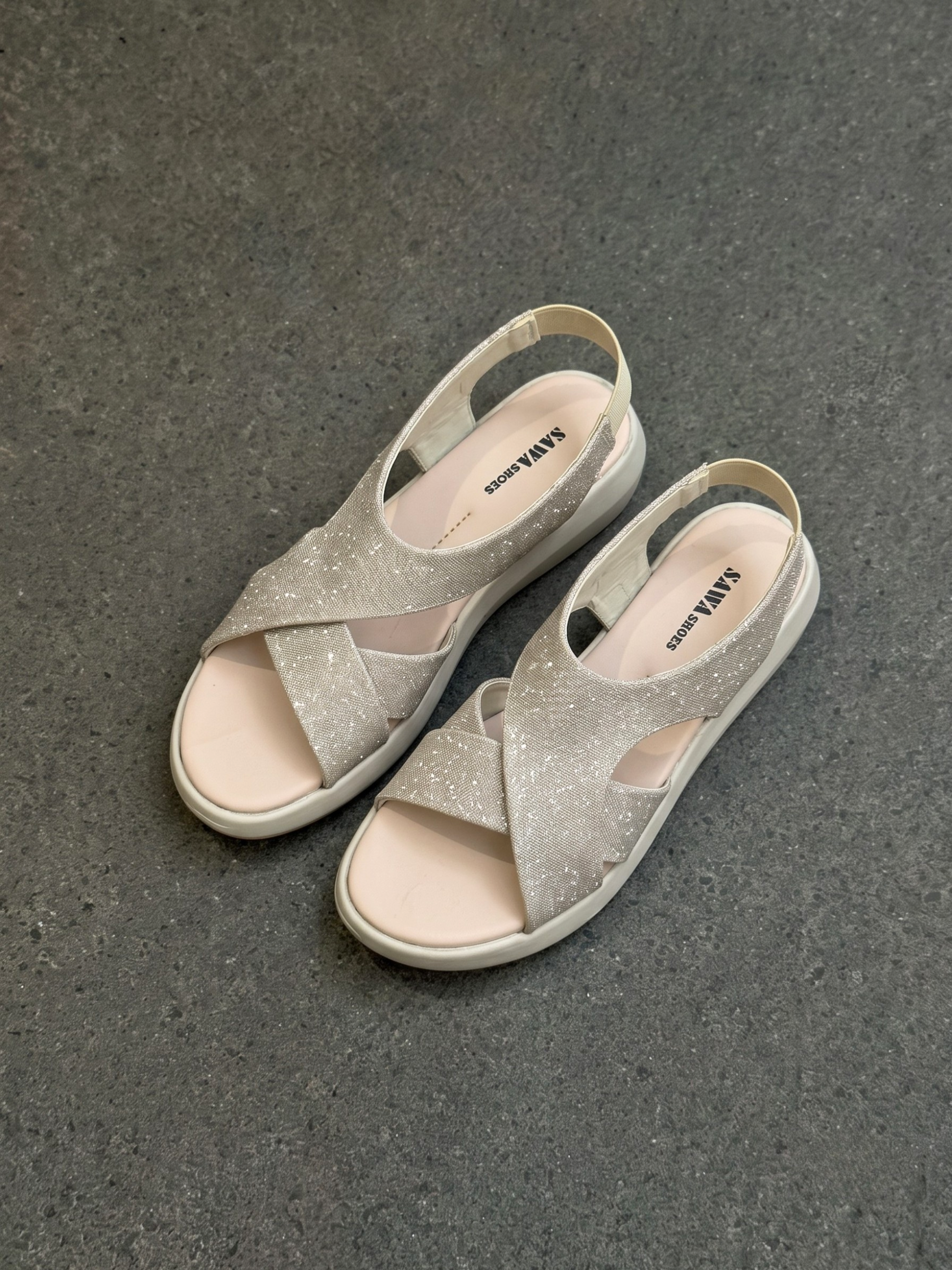 Champagne Sparkle Comfort Sandals 400 F