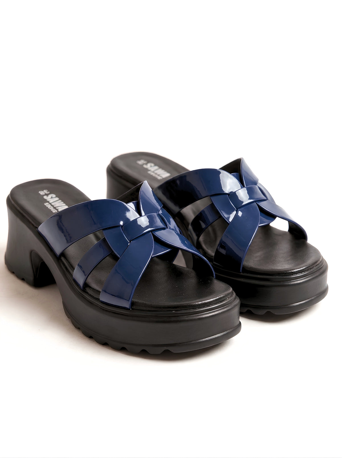 Navy Platform Heels B80