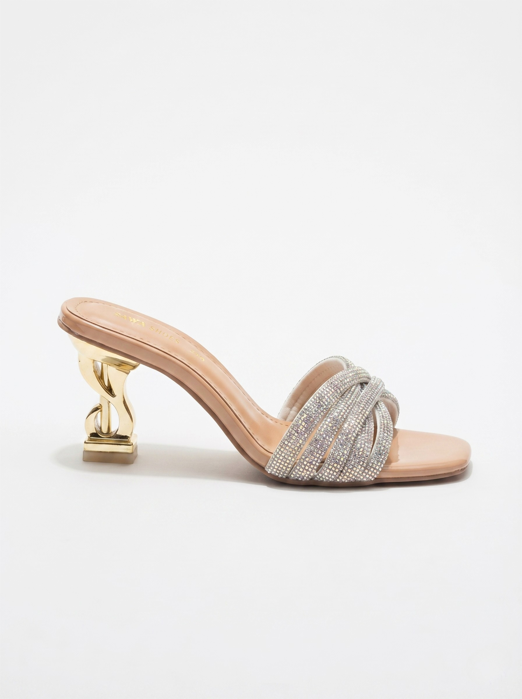 Crystal Strappy Statement Heels 501 G