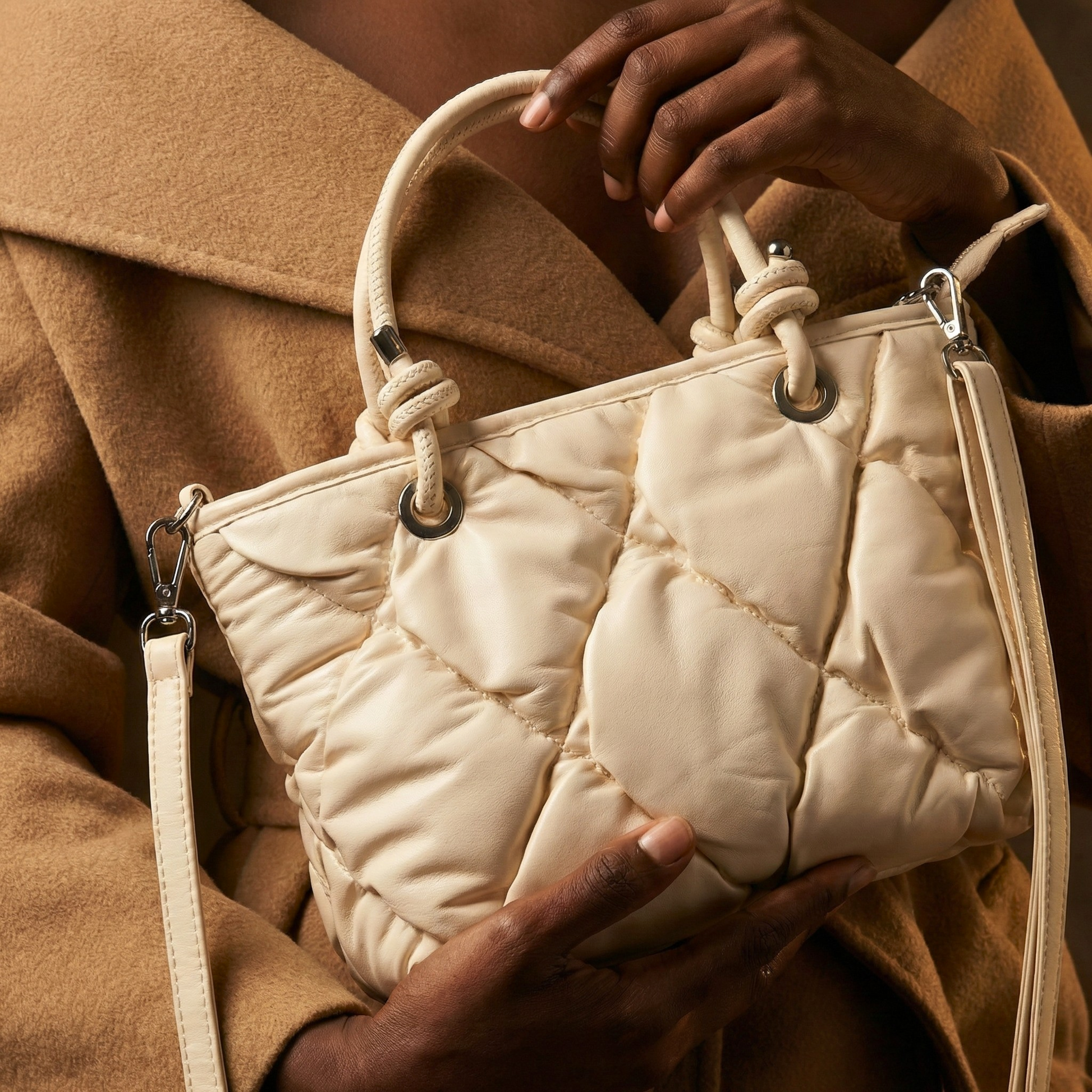 Quilted Puffer Mini Tote 9729 W