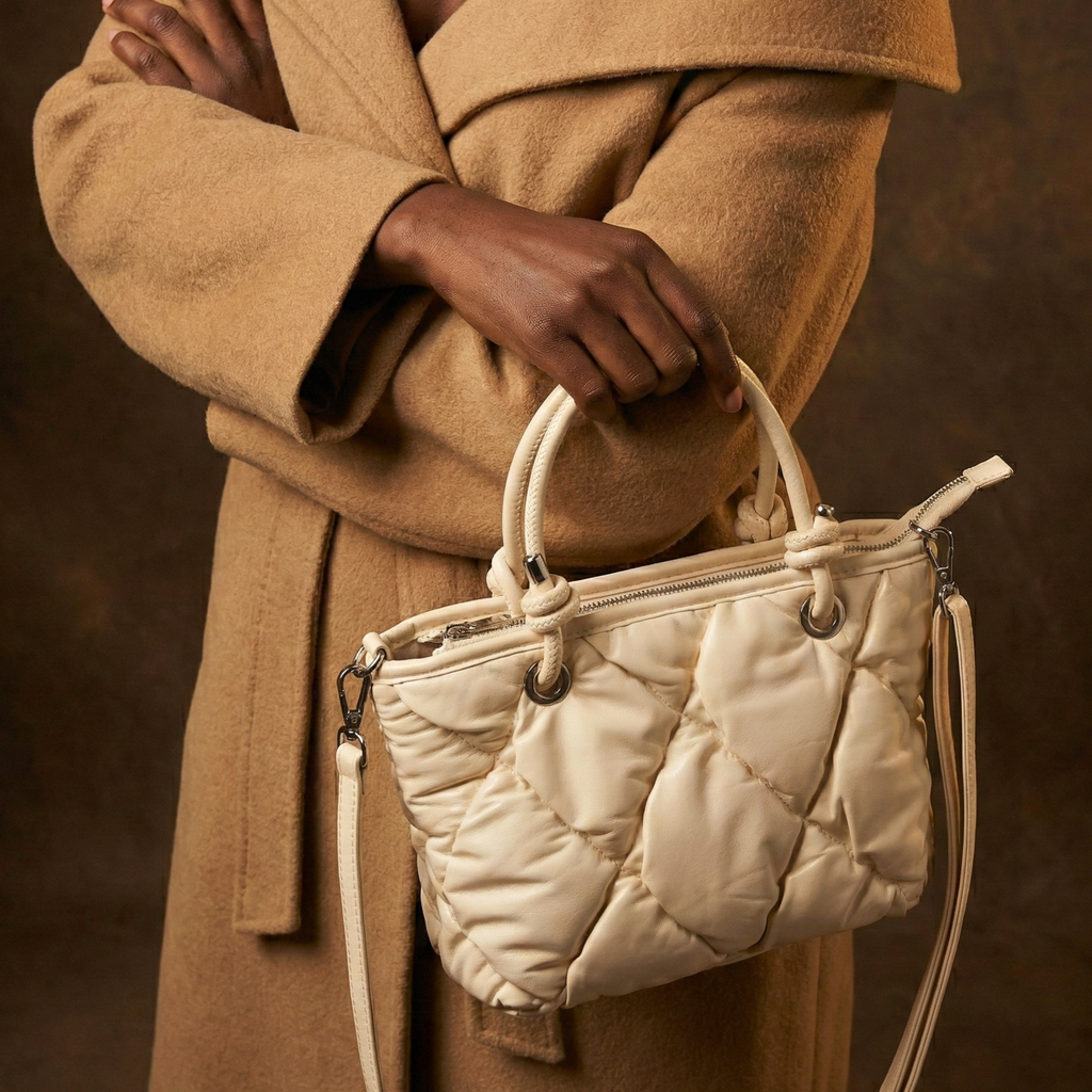 Quilted Puffer Mini Tote 9729 W