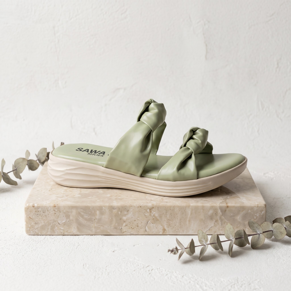 Sage Green Knot Slides 421 GN