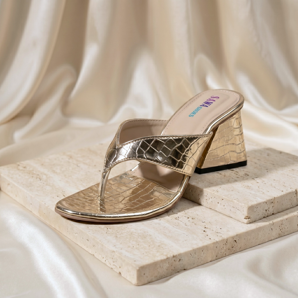 GOLDEN BLOCK HEELS 515 G