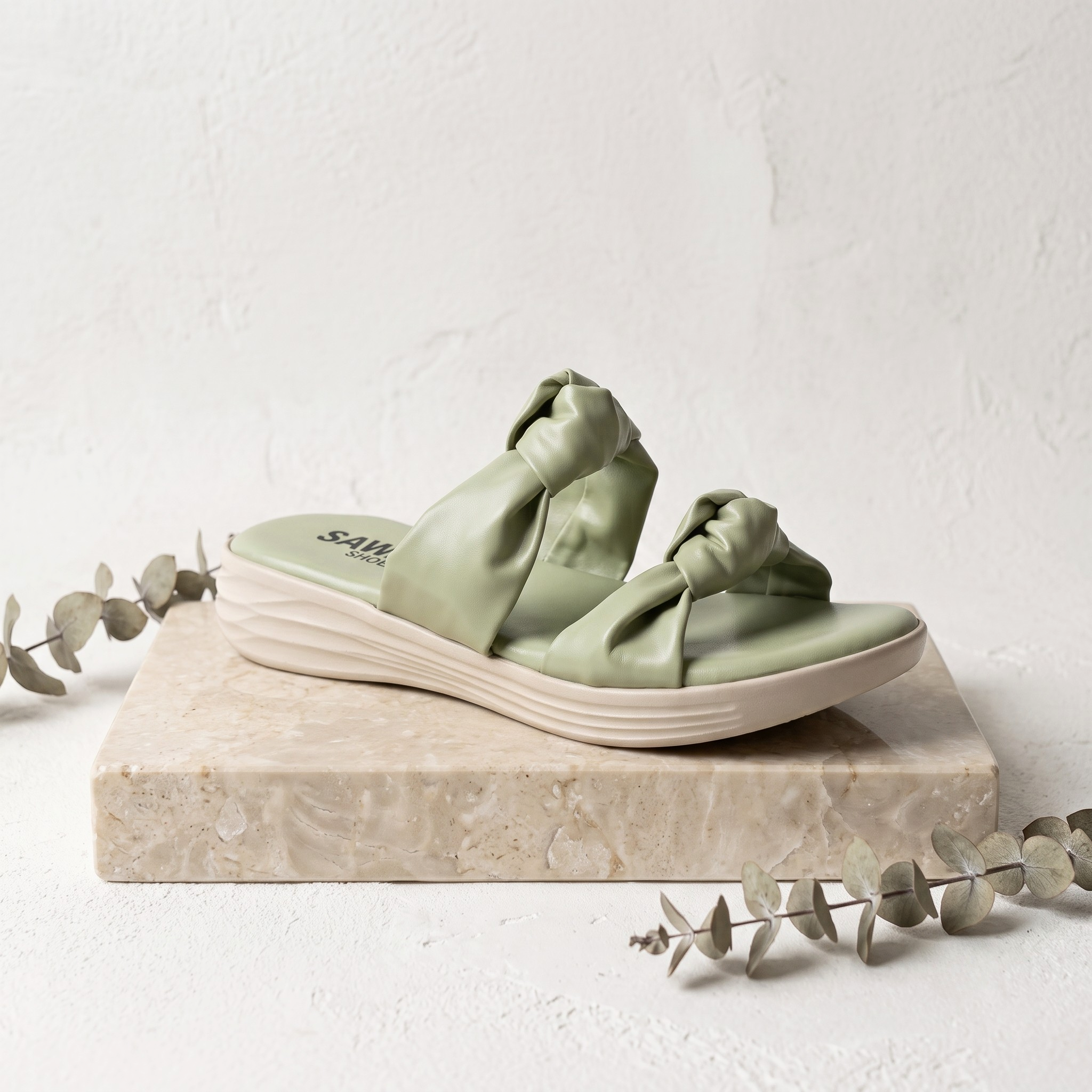 Sage Green Knot Slides 421 GN