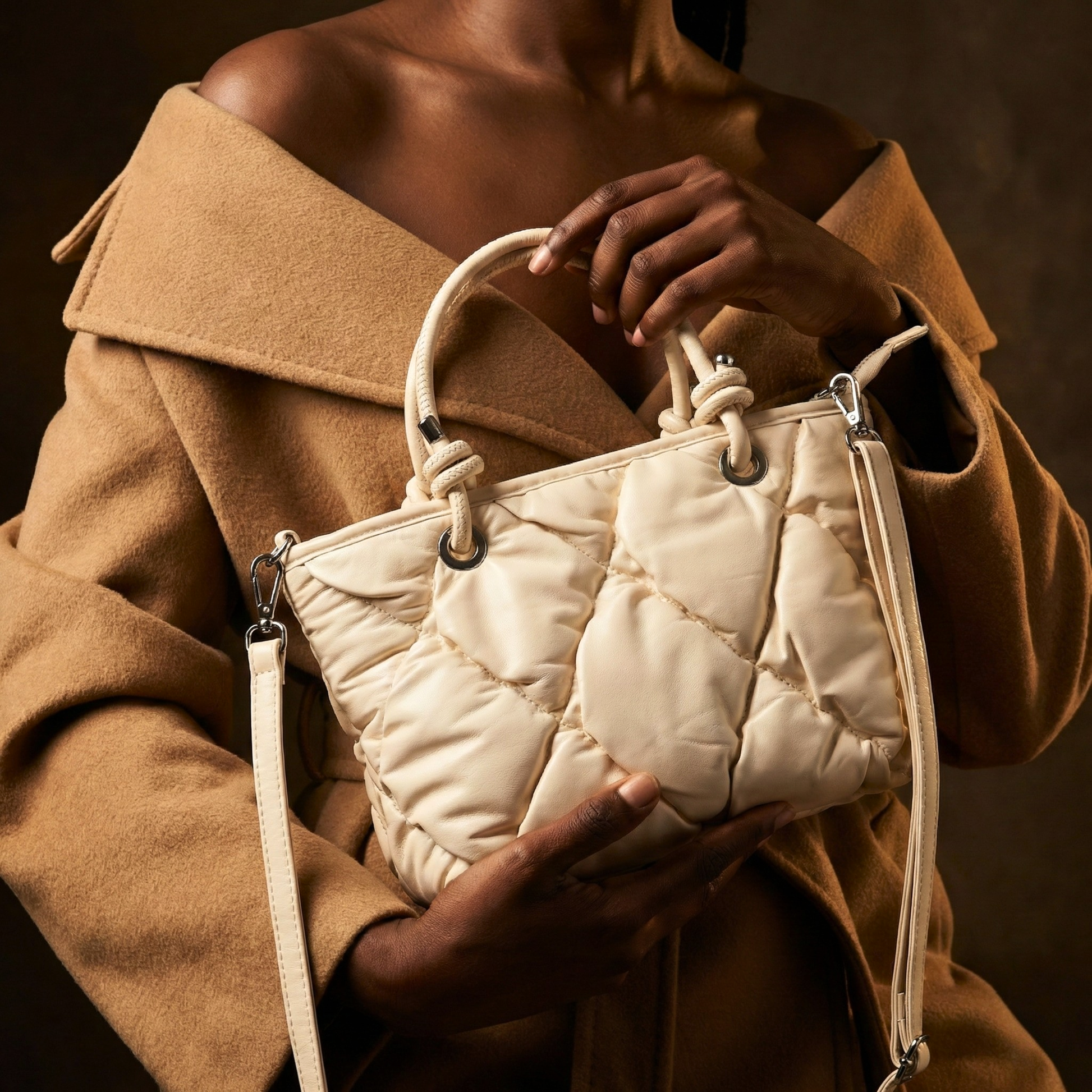 Quilted Puffer Mini Tote 9729 W