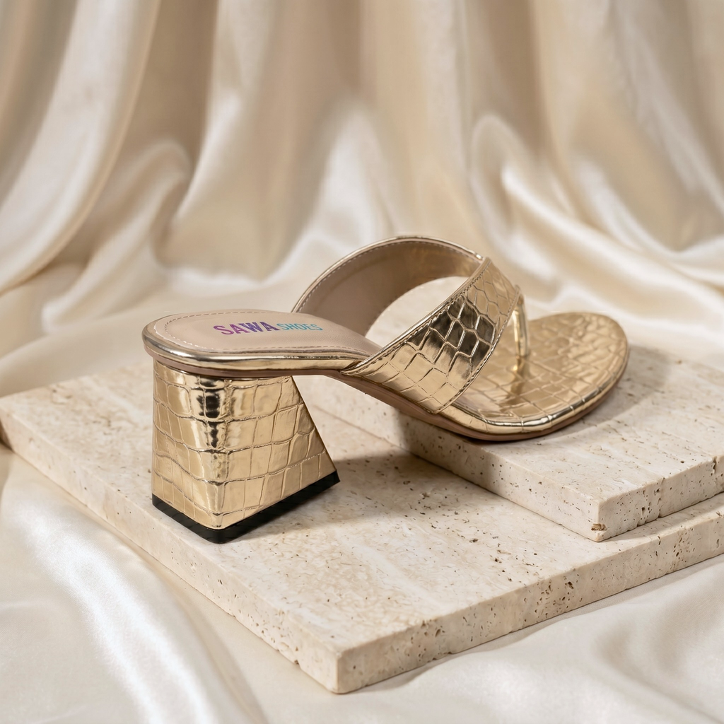 GOLDEN BLOCK HEELS 515 G