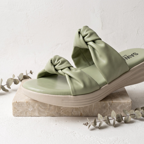 Sage Green Knot Slides 421 GN