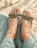 SPARKLY KNOT FLATS 603 G - Sawa.pkWomen footwear shoes affordable