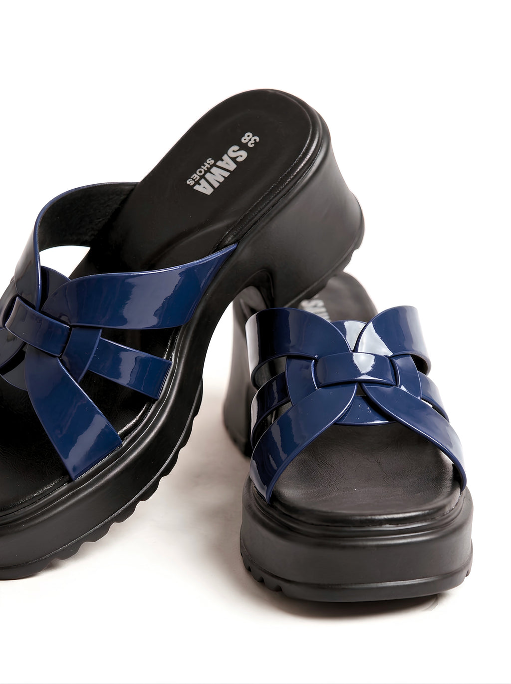 Navy Platform Heels B80